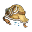 Casque cassé