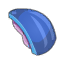 Peau de larve bleue