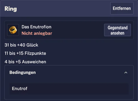 Das Enutrofion und seine Stufen- und Klassenbedingungen