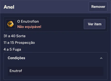 O Enutrofion e suas restrições de nível e classe