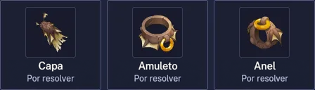 As três peças equipadas do Conjunto do Shushu Rasco